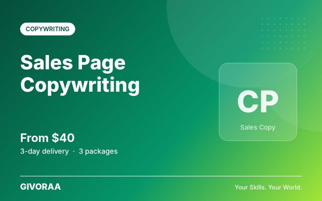 Sales Page Copywriting