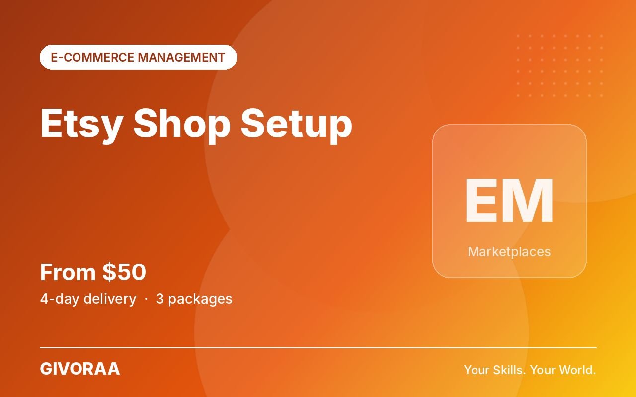 Etsy Shop Setup