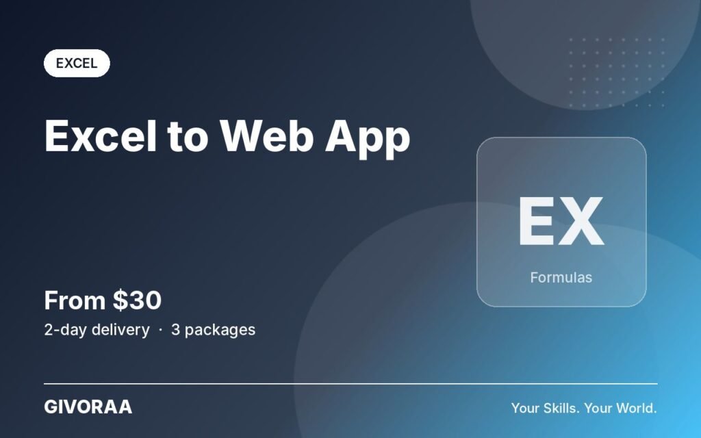 Excel to Web App