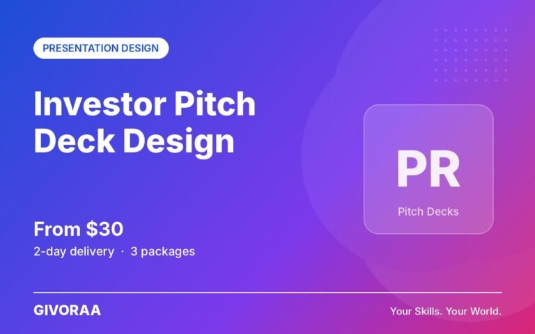 Investor Pitch Deck Design – GIVORAA service