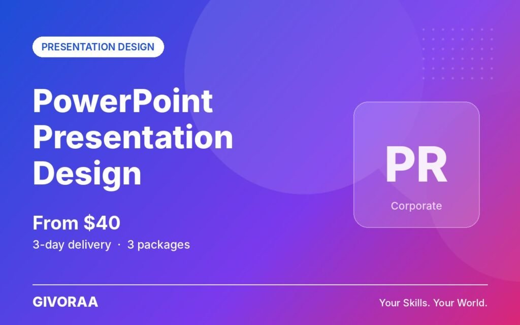 PowerPoint Presentation Design – GIVORAA service