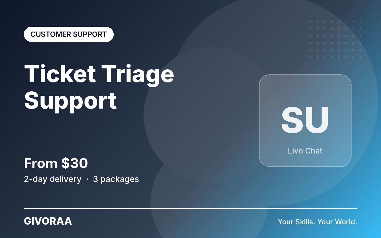 Ticket Triage Support