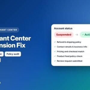 Merchant Center Suspension Fix service on GIVORAA